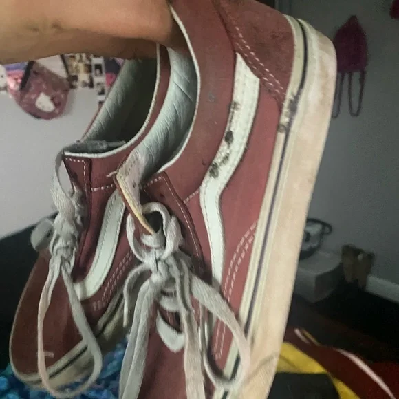 Vans low top burgundy women’s 6 - Picture 6 of 6
